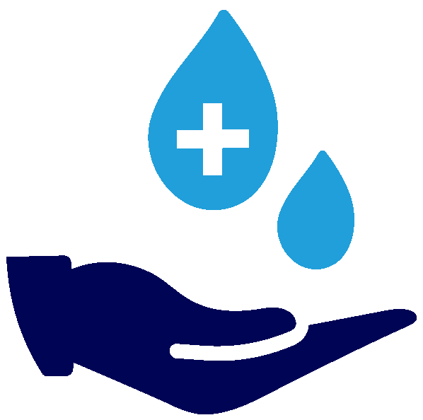 icon image of hand catching big blood drops